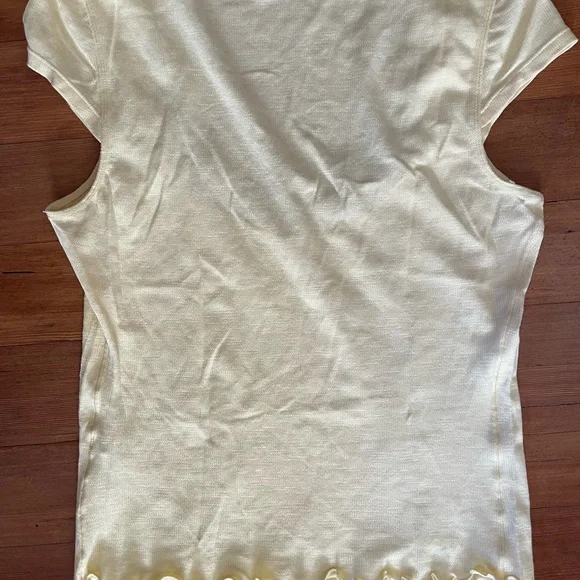 Free People Butter Yellow Lace Accent Top - Picture 6 of 6